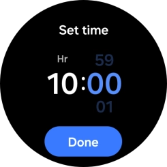 Slide your finger up or down on the screen to set the required time.
