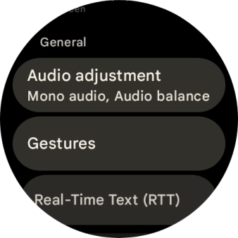 Press the required category below 'General' and follow the instructions on the screen to select the required settings.