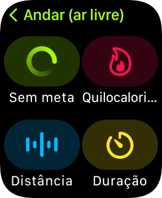 Prima a Digital Crown as vezes necessárias para voltar ao menu principal.