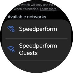 Press the required WiFi network.