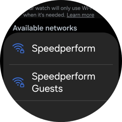 Press the required WiFi network.