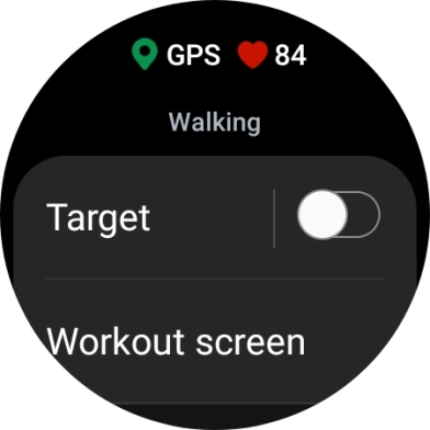 Press the indicator next to 'Target' to turn on the function. Press the indicator next to 'Target' to turn on the function.