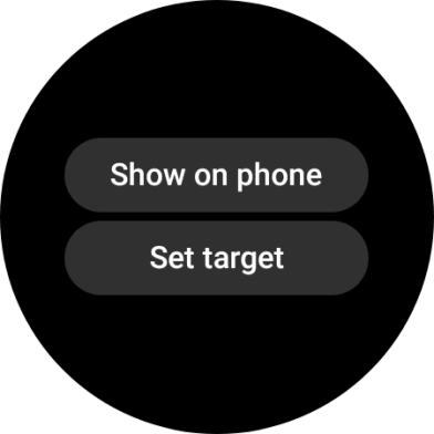Press Set target. Press Set target.