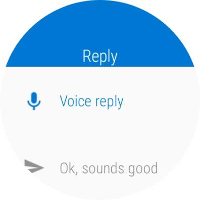 Press Voice reply.