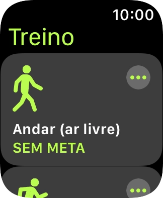 Prima a atividade de treino pretendida para iniciar-la.