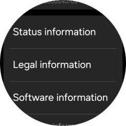 Press Status information.