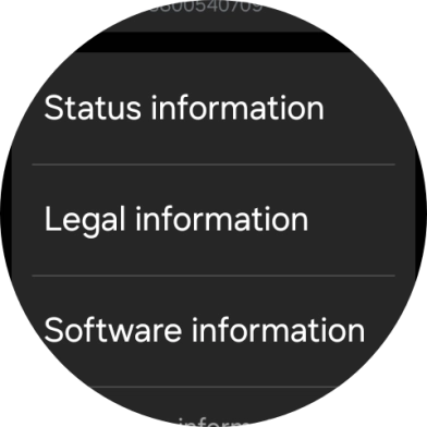Press Status information.