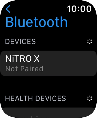 Press the required Bluetooth device.