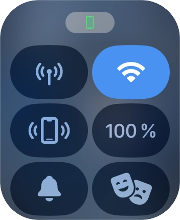 Clique em percentagem de bateria.