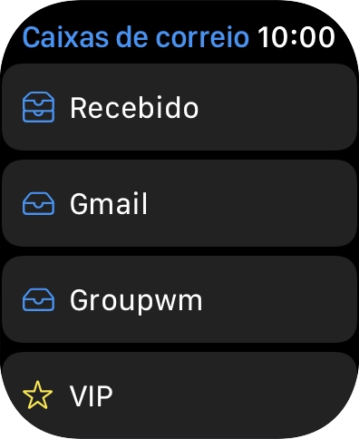 Prima a conta de e-mail pretendida.