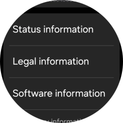 Press Status information.