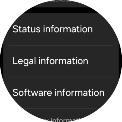 Press Status information.