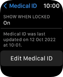 Press Edit Medical ID.