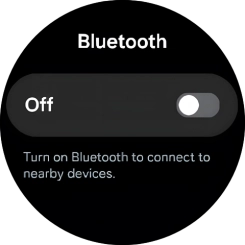 Press the indicator below 'Bluetooth' to turn the function on or off.