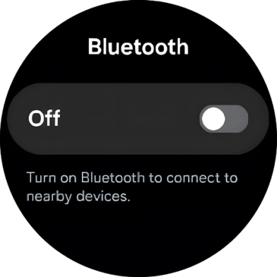 Press the indicator below 'Bluetooth' to turn the function on or off.