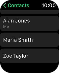 Press the required contact.