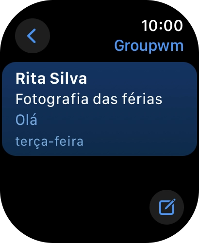 Prima a seta para a esquerda.