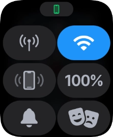 Press the battery percentage.