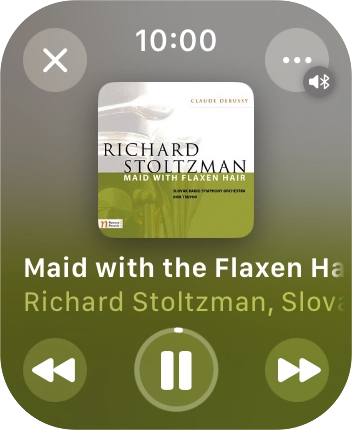 Gire a Digital Crown para escolher o volume de som pretendido.