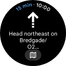 Follow the instructions on the screen to navigate to the selected destination.