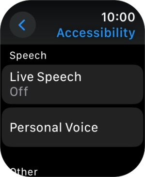 Press the required category below 'Speech' and follow the instructions on the screen to select the required settings. Press the required category below 'Speech' and follow the instructions on the screen to select the required settings.