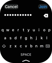 Key in the password for the WiFi network and press Join.