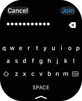 Key in the password for the WiFi network and press Join.
