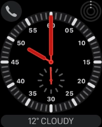 Slide your finger left starting from the right side of the screen to select a new watch face.