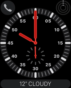 Slide your finger left starting from the right side of the screen to select a new watch face.