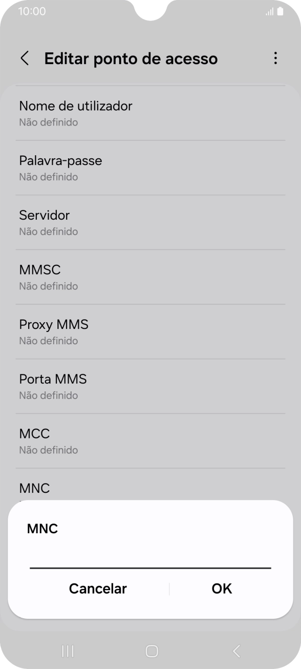 Introduza 01 e prima OK.