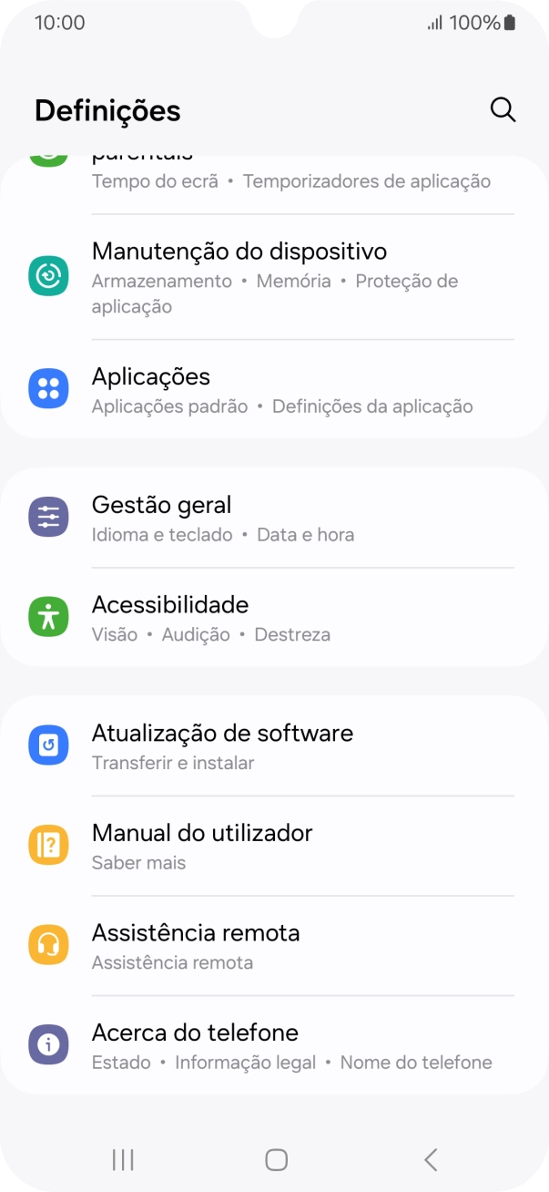 Prima Acerca do telefone.