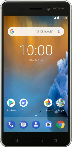 Imagen 1: Vista frontal del Nokia 6 - Silver