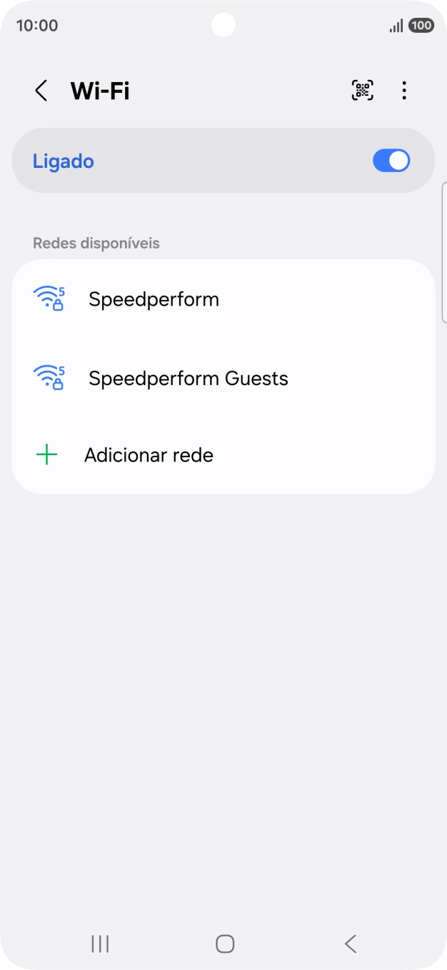 Prima o ícone de menu.