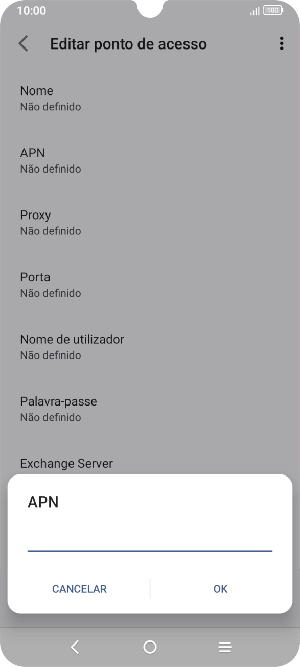 Introduza net2.vodafone.pt e prima OK.