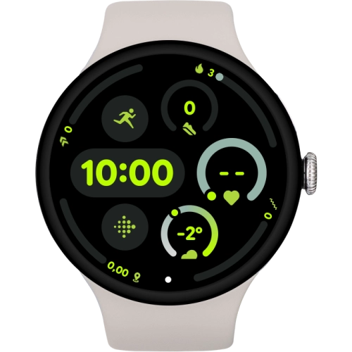 Imagen 1: Vista frontal del Google Pixel Watch 3 - White
