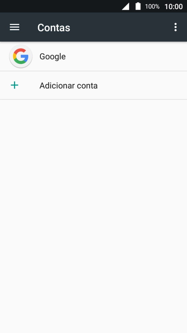 Prima Adicionar conta.