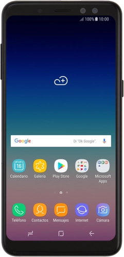Imagen 1: Vista frontal del Samsung Galaxy A8 2018 - Black