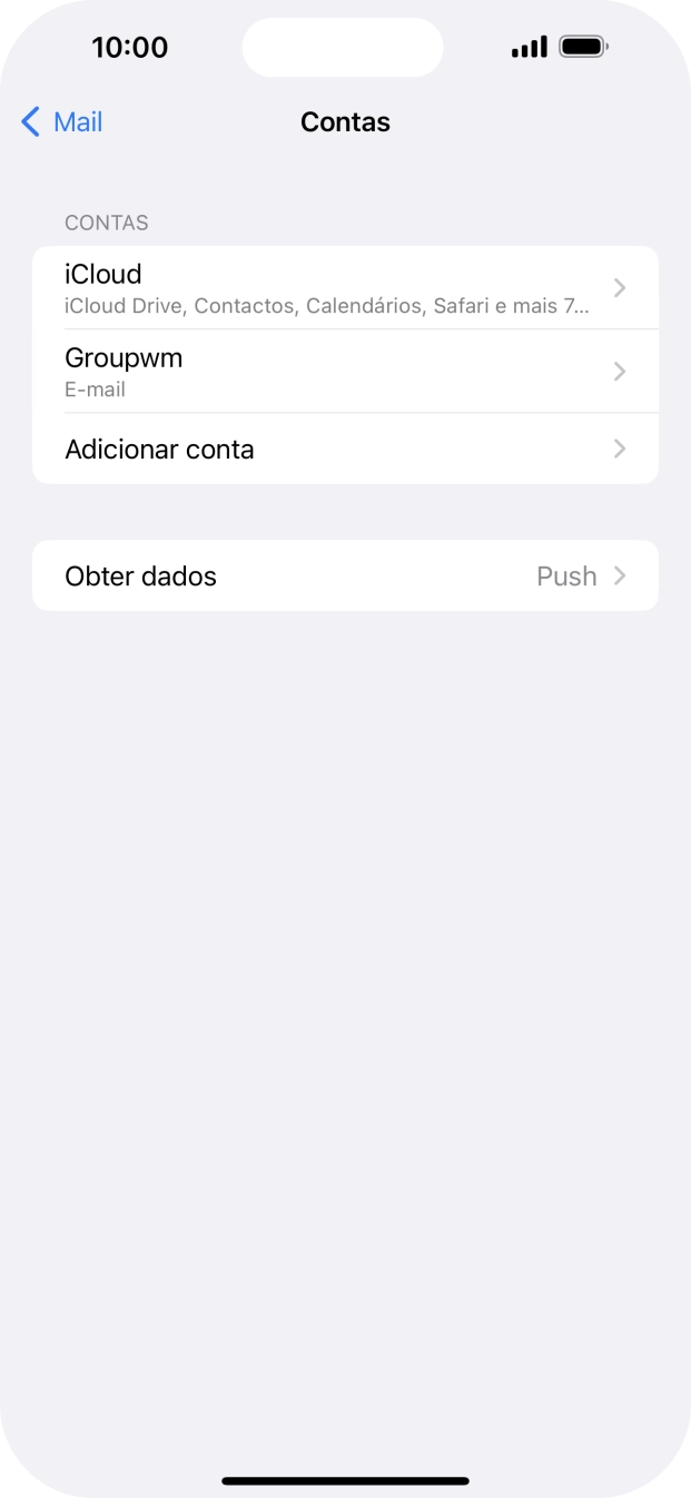 Prima o nome na conta de e-mail que acabou de criar.