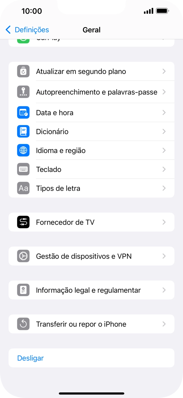 Prima Atualizar em segundo plano.
