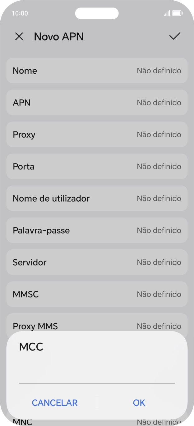 Introduza 268 e prima OK.
