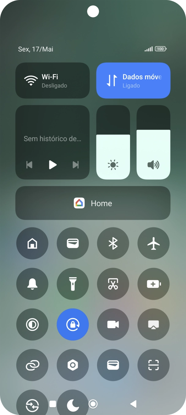 Prima o ícone de modo de voo para ativar ou desativar a função.