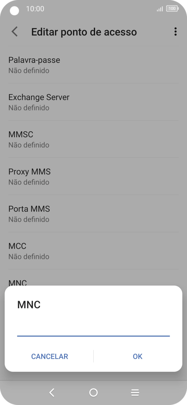 Introduza 01 e prima OK.