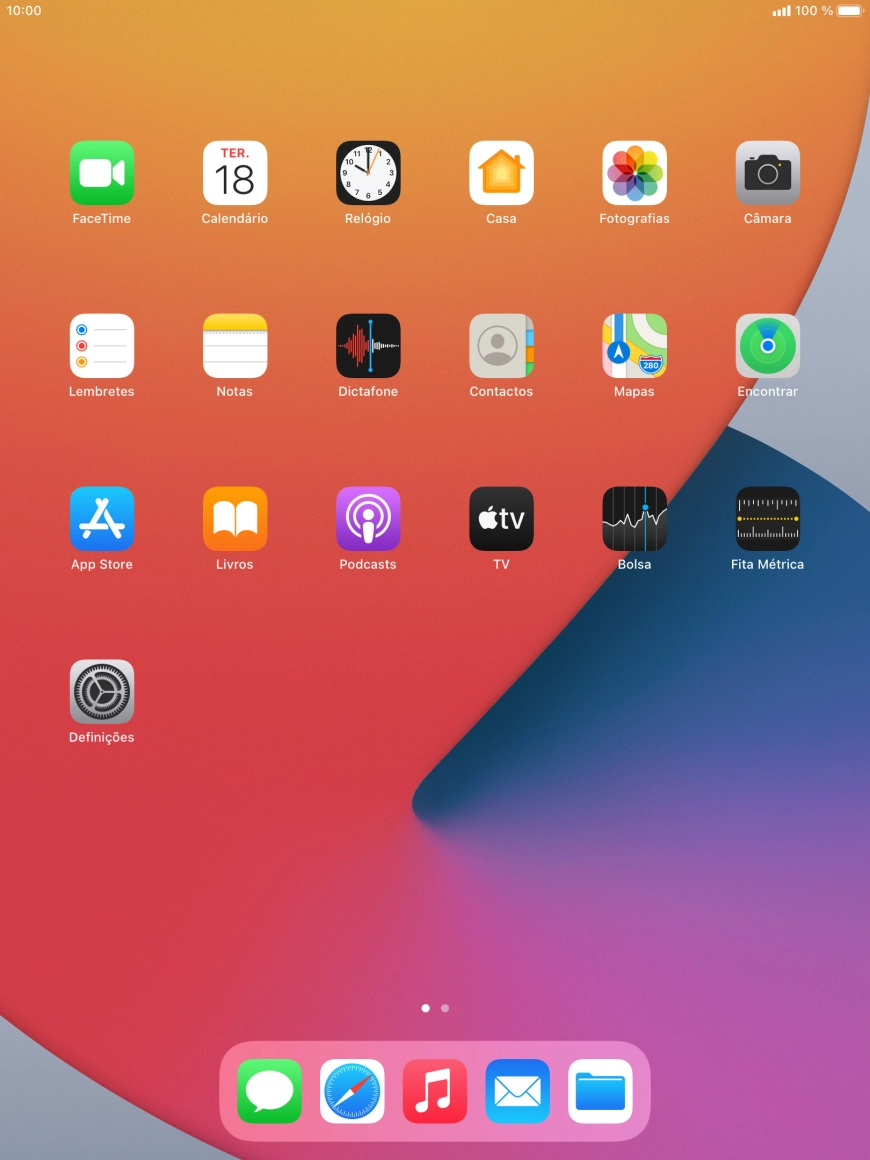 Mantenha premida por um momento a app pretendida.