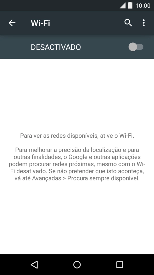 Prima o indicador para ativar a função.