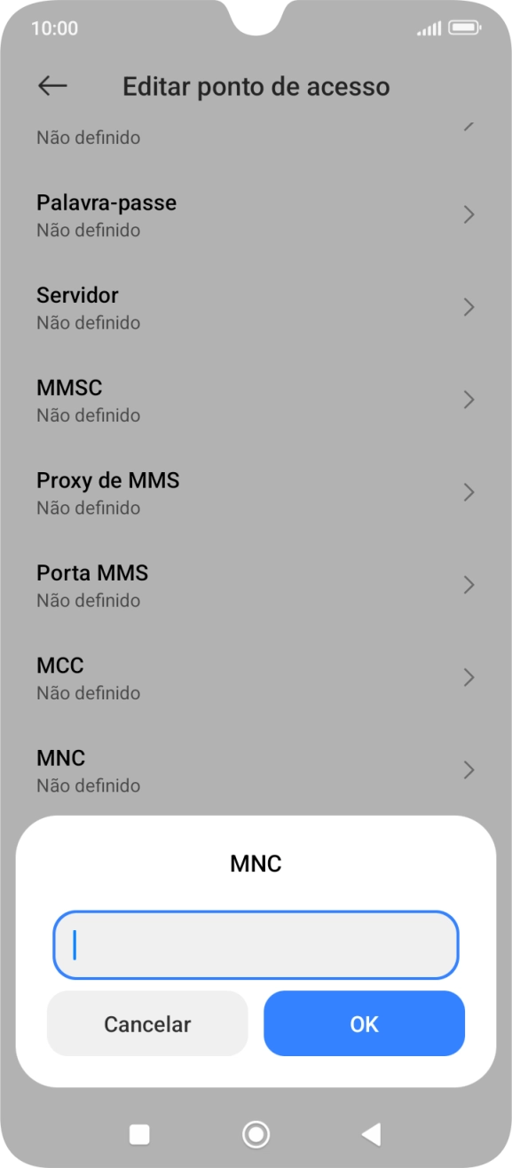 Introduza 01 e prima OK.