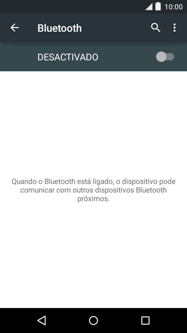 Prima o indicador para ativar a função.