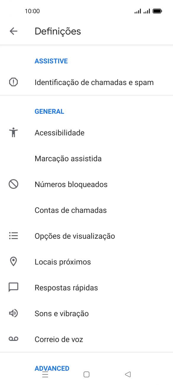 Prima Contas de chamadas.