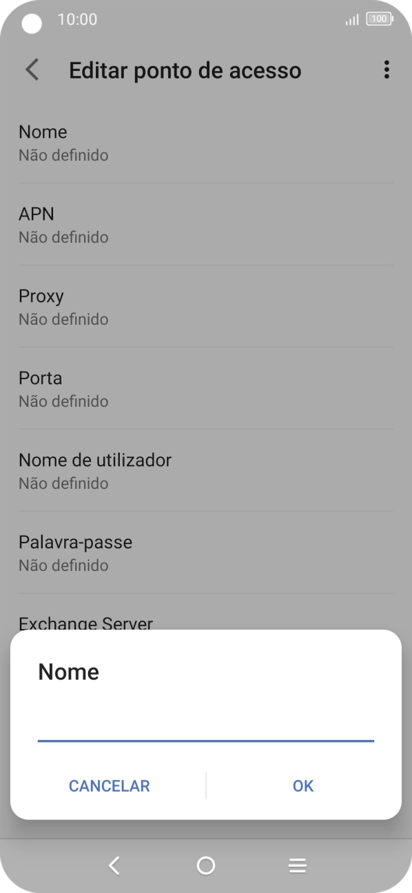 Introduza Vodafone MMS e prima OK.
