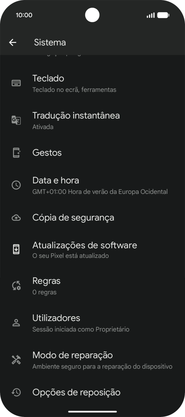 Prima Data e hora.
