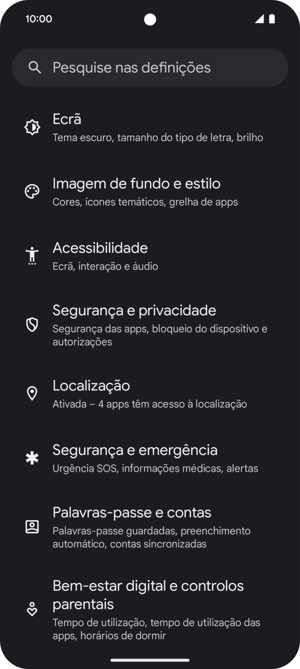Prima Palavras-passe e contas.